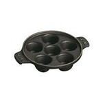 Staub 5.75-inch Escargot Dish with 6 holes - Black | Staub