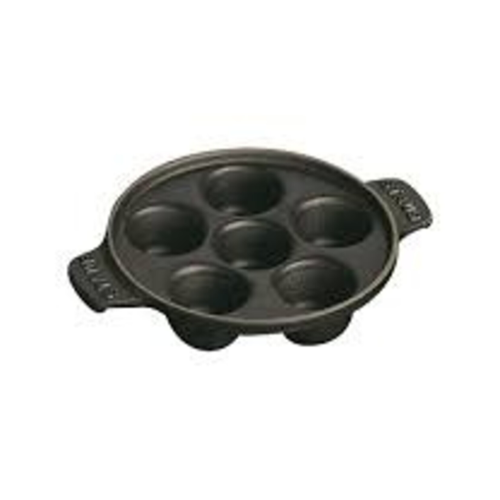 Staub 5.75-inch Escargot Dish with 6 holes - Black | Staub