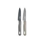 Tovolo Elements Paring Knives with Sheath (Set of 2), Charcoal & Cool Gray
