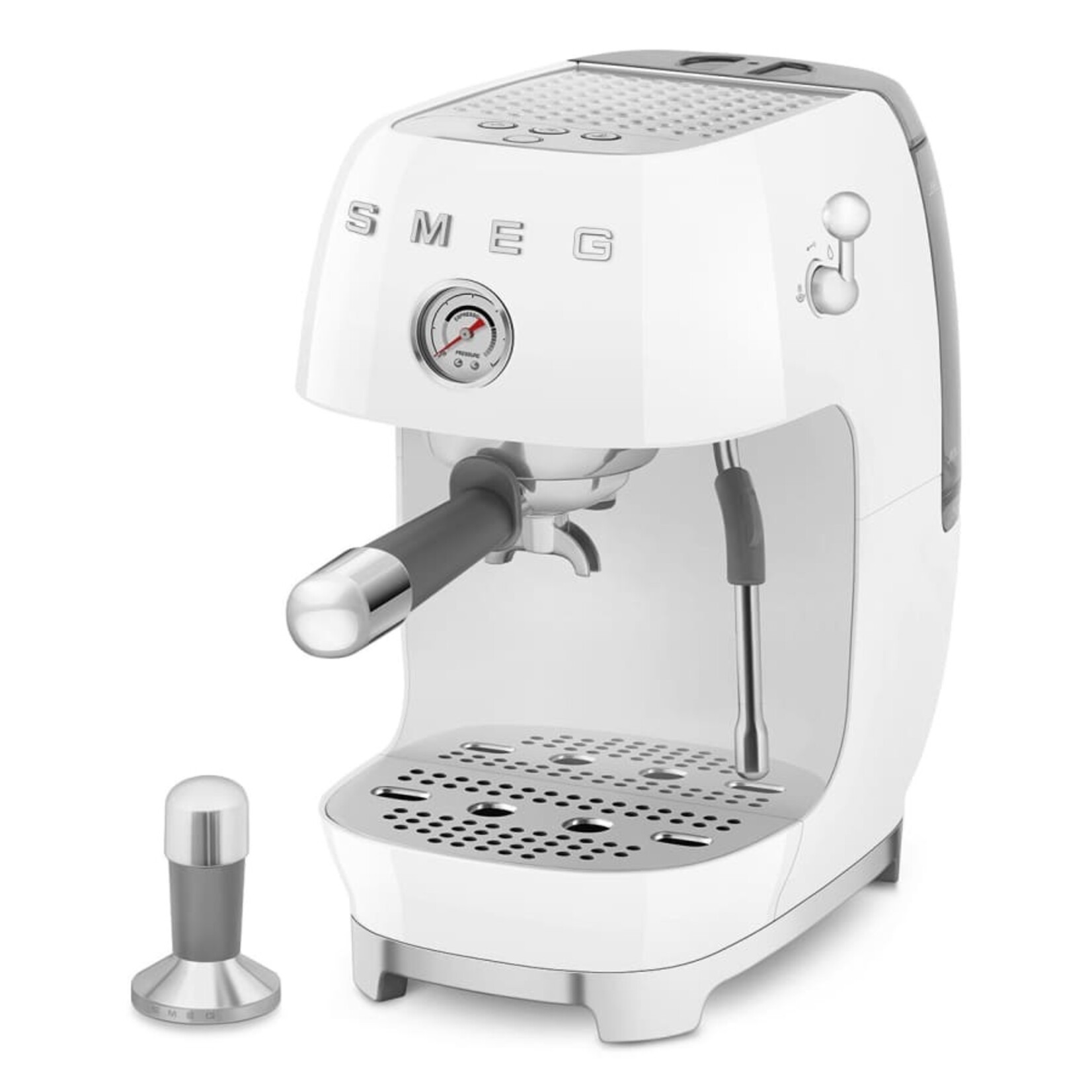 Smeg 50's Retro Line Espresso & Cold Brew Coffee Machine White | SMEG