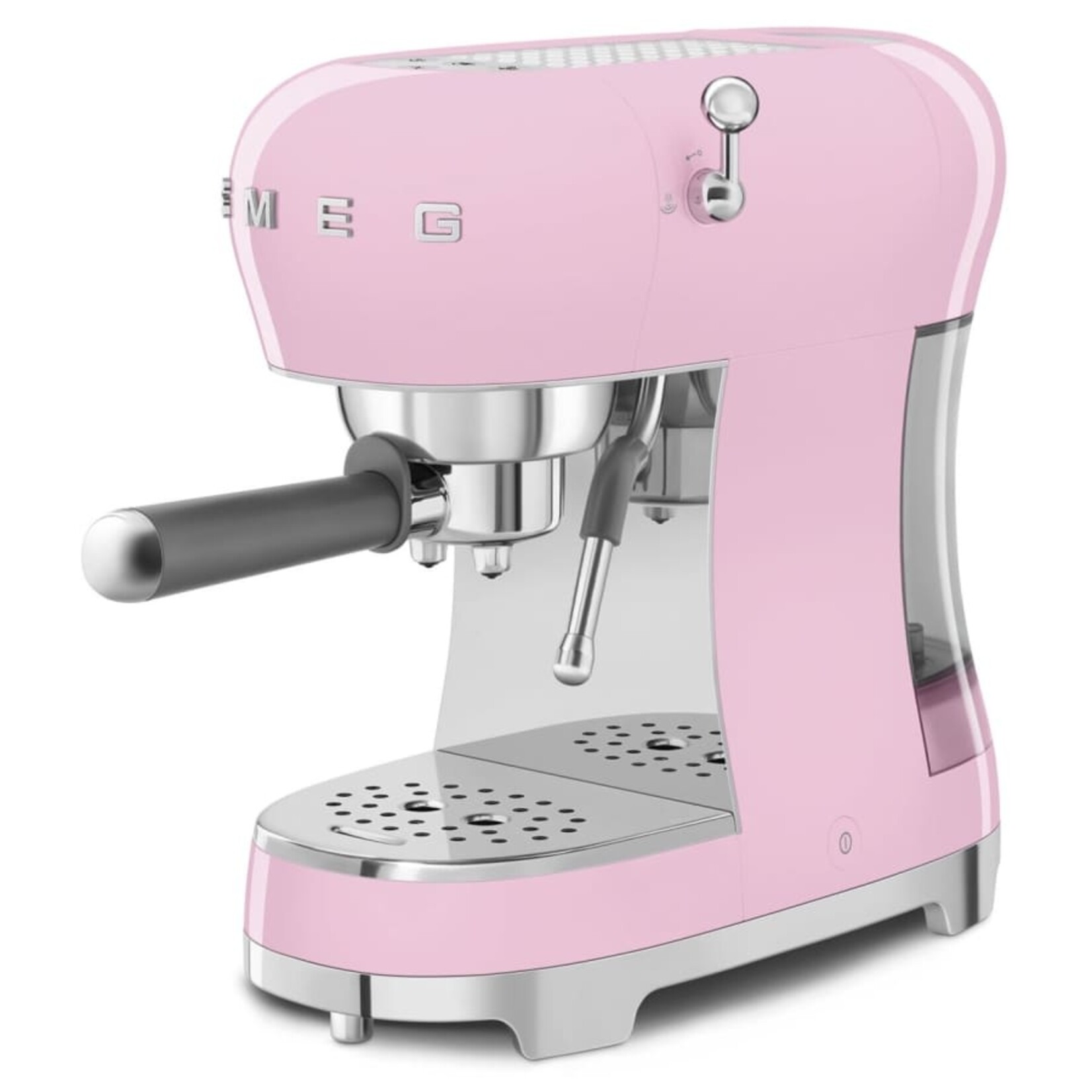 Smeg 50's Retro Style Aesthetic Espresso Coffee Machine Pink | SMEG