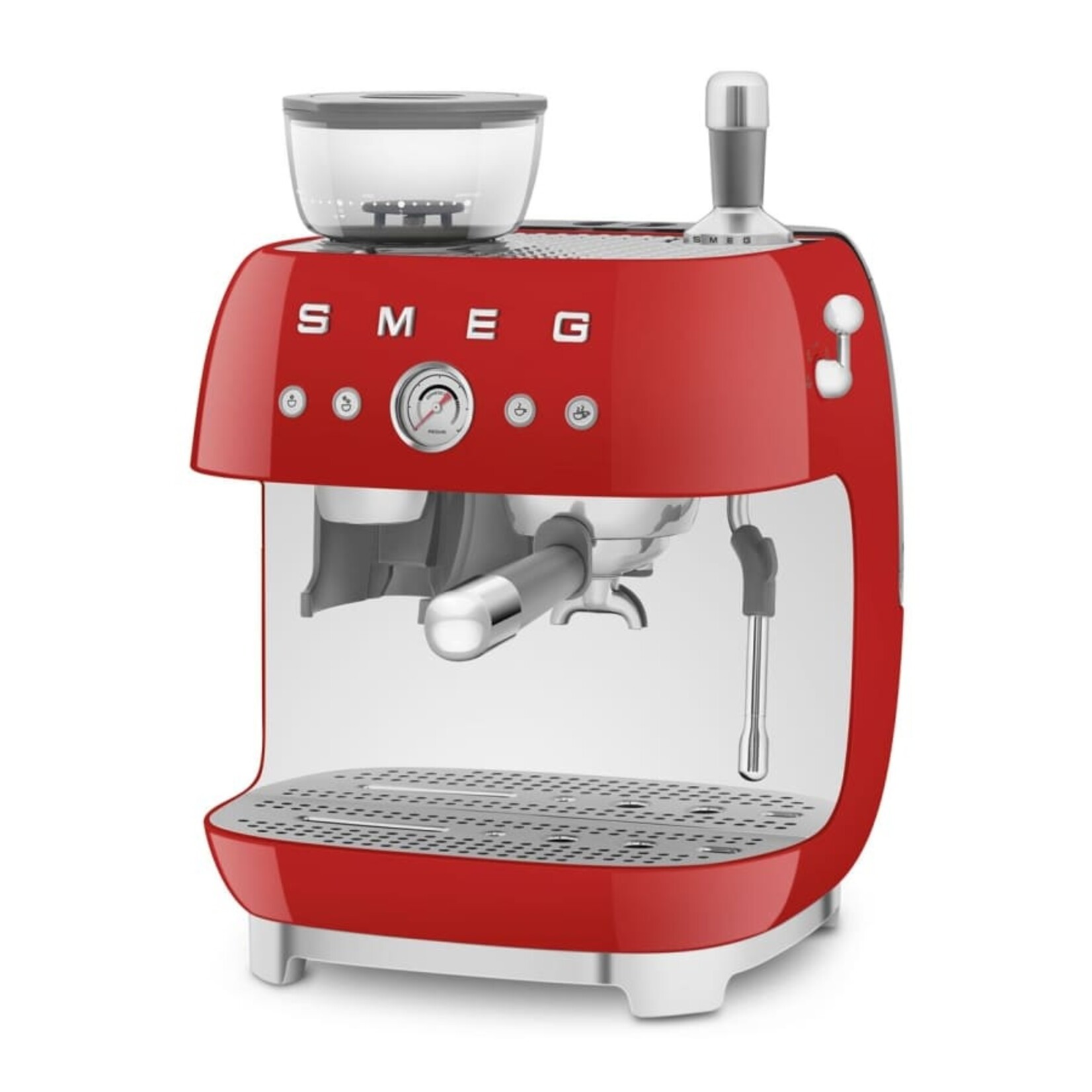 Smeg 50's Retro Style Aesthetic Espresso Coffee Machine Red | SMEG