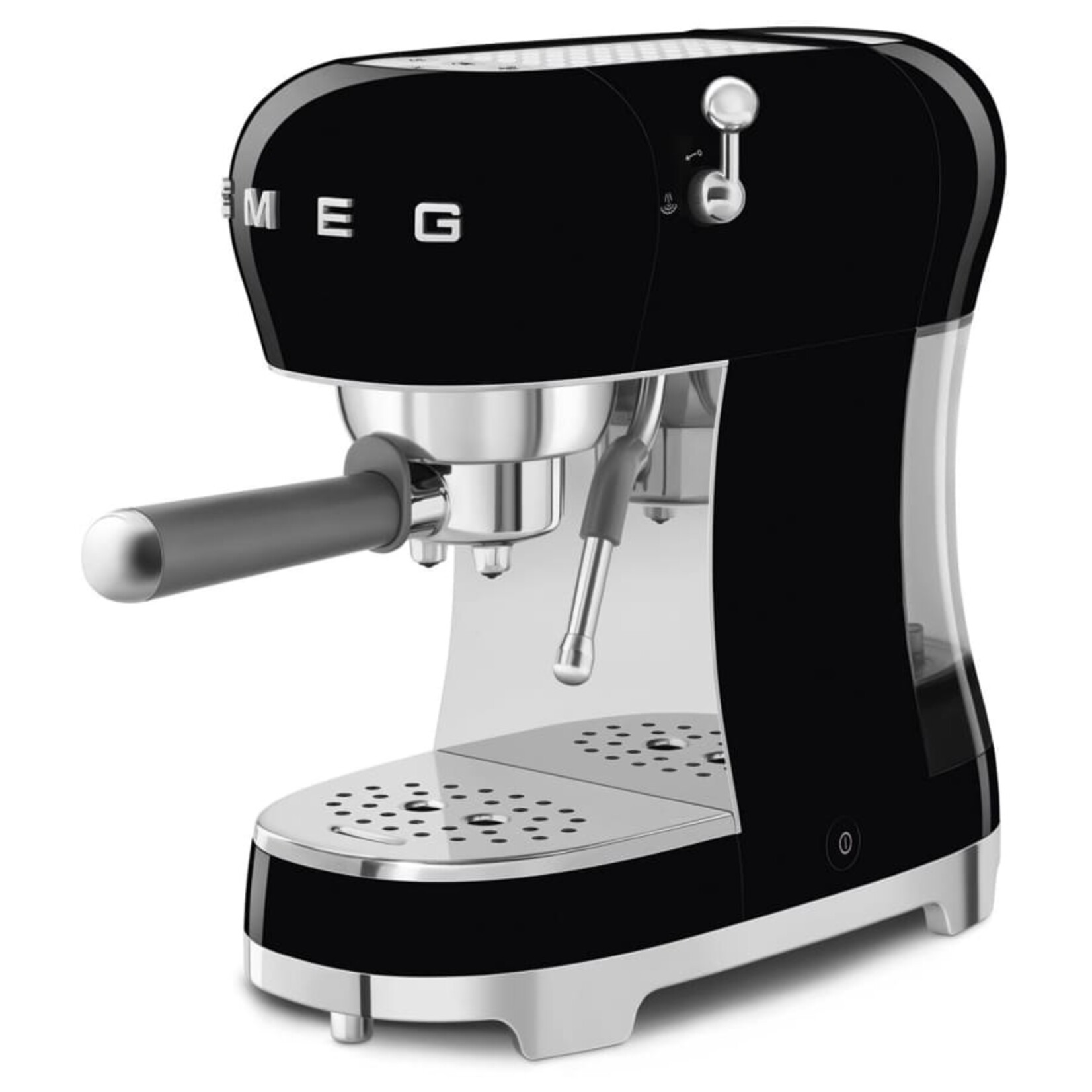Smeg 50's Retro Style Aesthetic Espresso Coffee Machine Black | SMEG