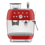 Smeg 50's Retro Style Aesthetic Semi- Automatic Espresso Coffee Machine Red | SMEG