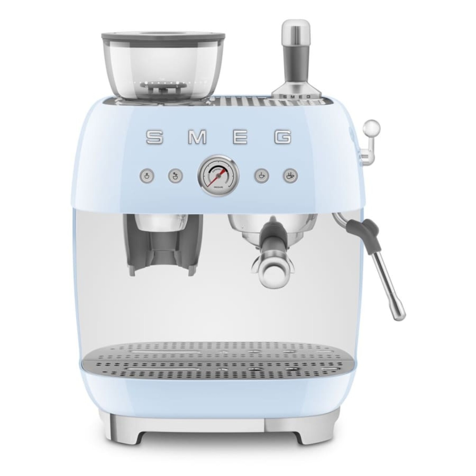 Smeg 50's Retro Style Aesthetic Semi- Automatic Espresso Coffee Machine Pastel Blue | SMEG
