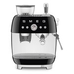 Smeg 50's Retro Style Aesthetic Semi- Automatic Espresso Coffee Machine Black | SMEG