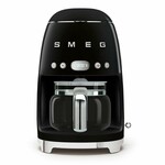 Smeg 50's Retro Style 10 cup Drip filter Coffee Machine Black | SMEG