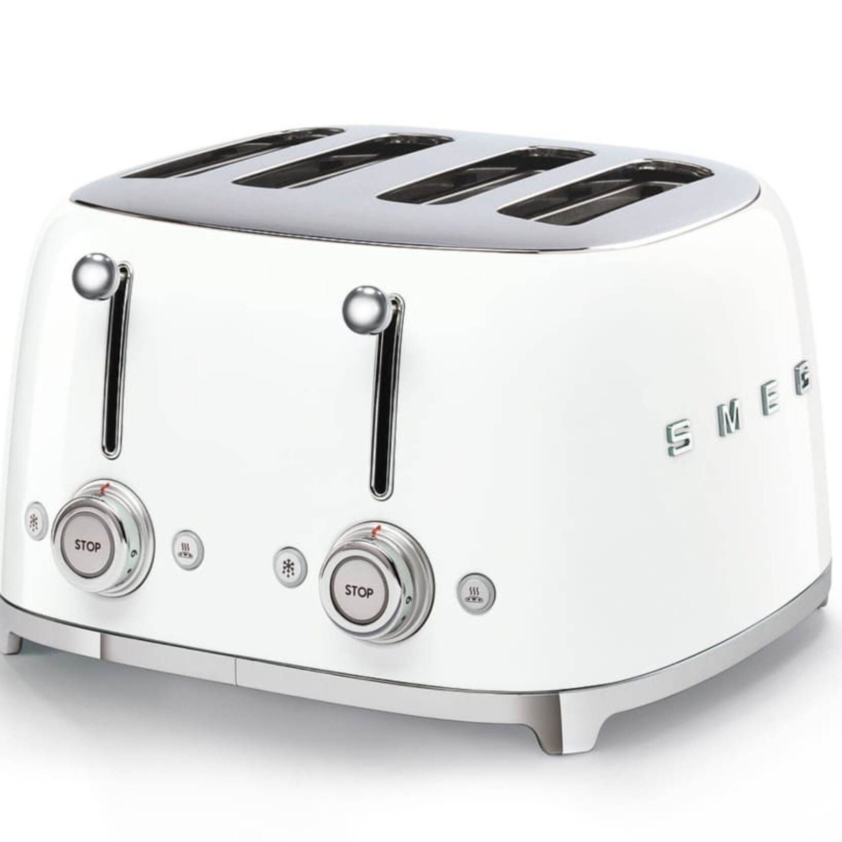 Smeg 50's Retro Style 4x4 Toaster White | SMEG