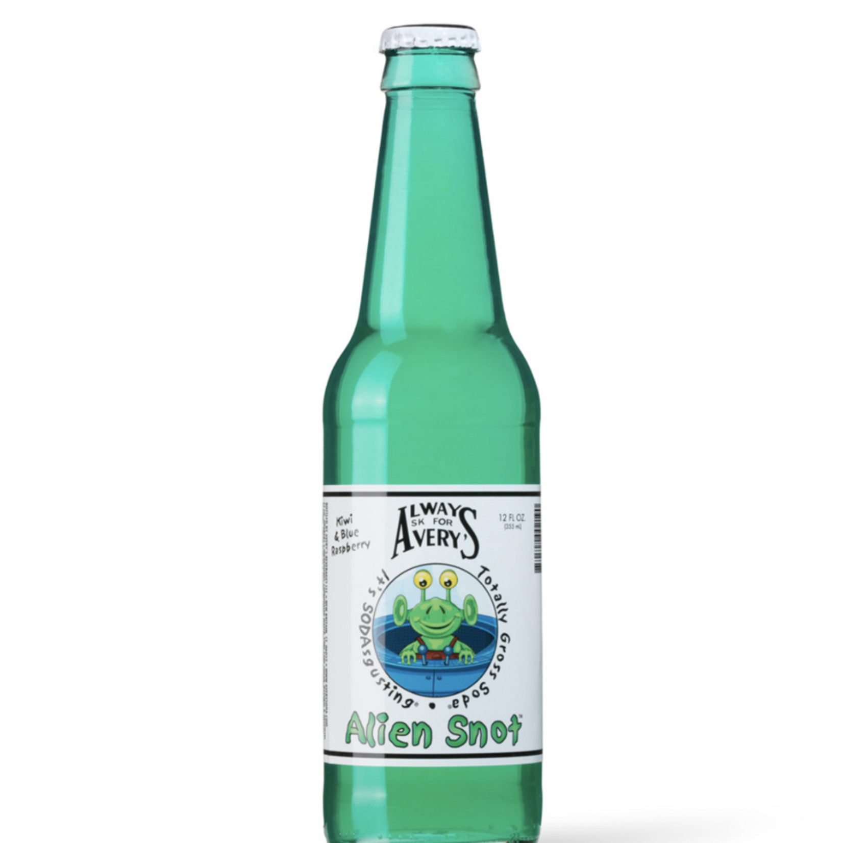 Redstone Drinks AVERYS - ALIEN SNOT SODA (KIWI BLUE RASPBERRY) 12 OZ