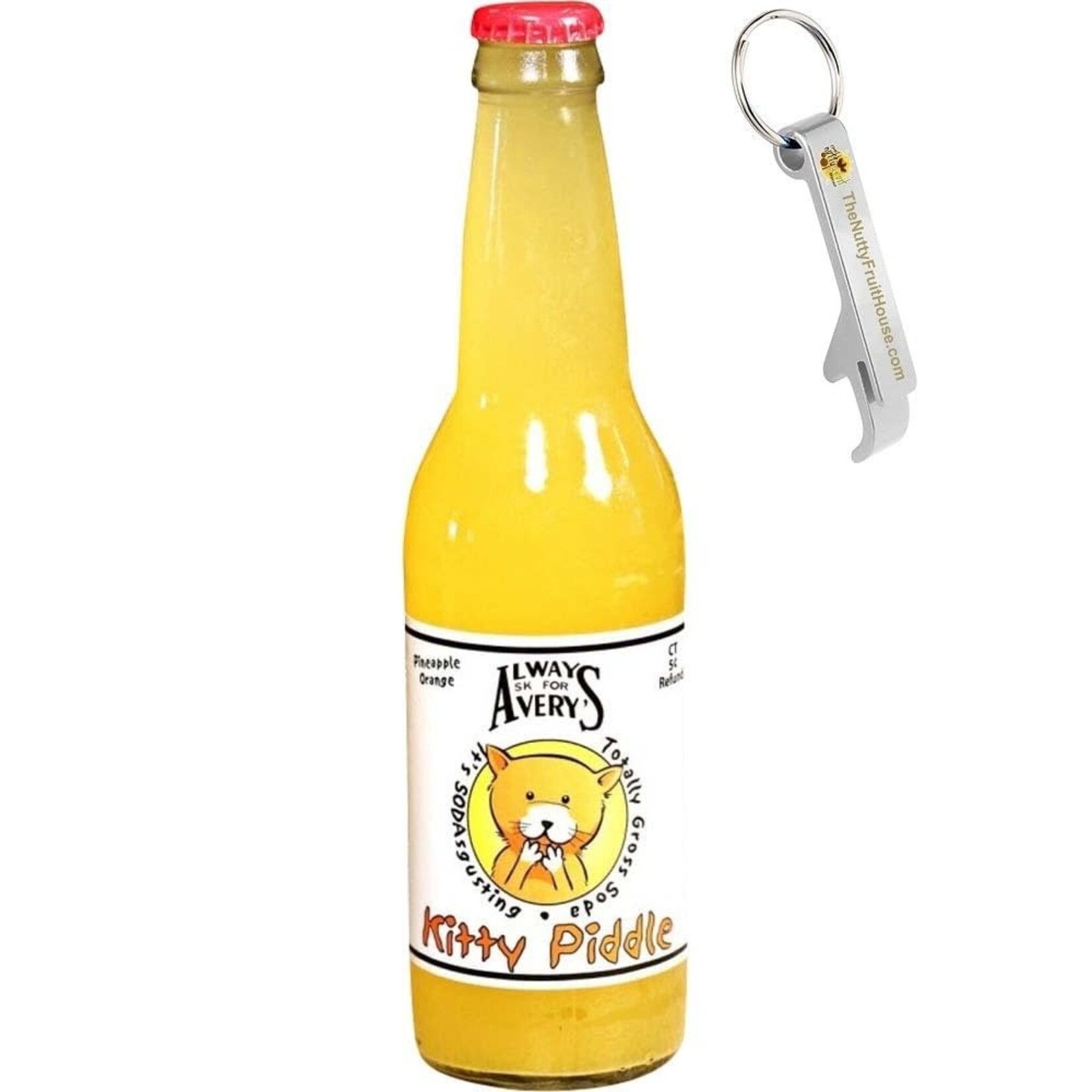 Redstone Drinks AVERYS - KITTY PIDDLE SODA (PINEAPPLE ORANGE) 12 OZ