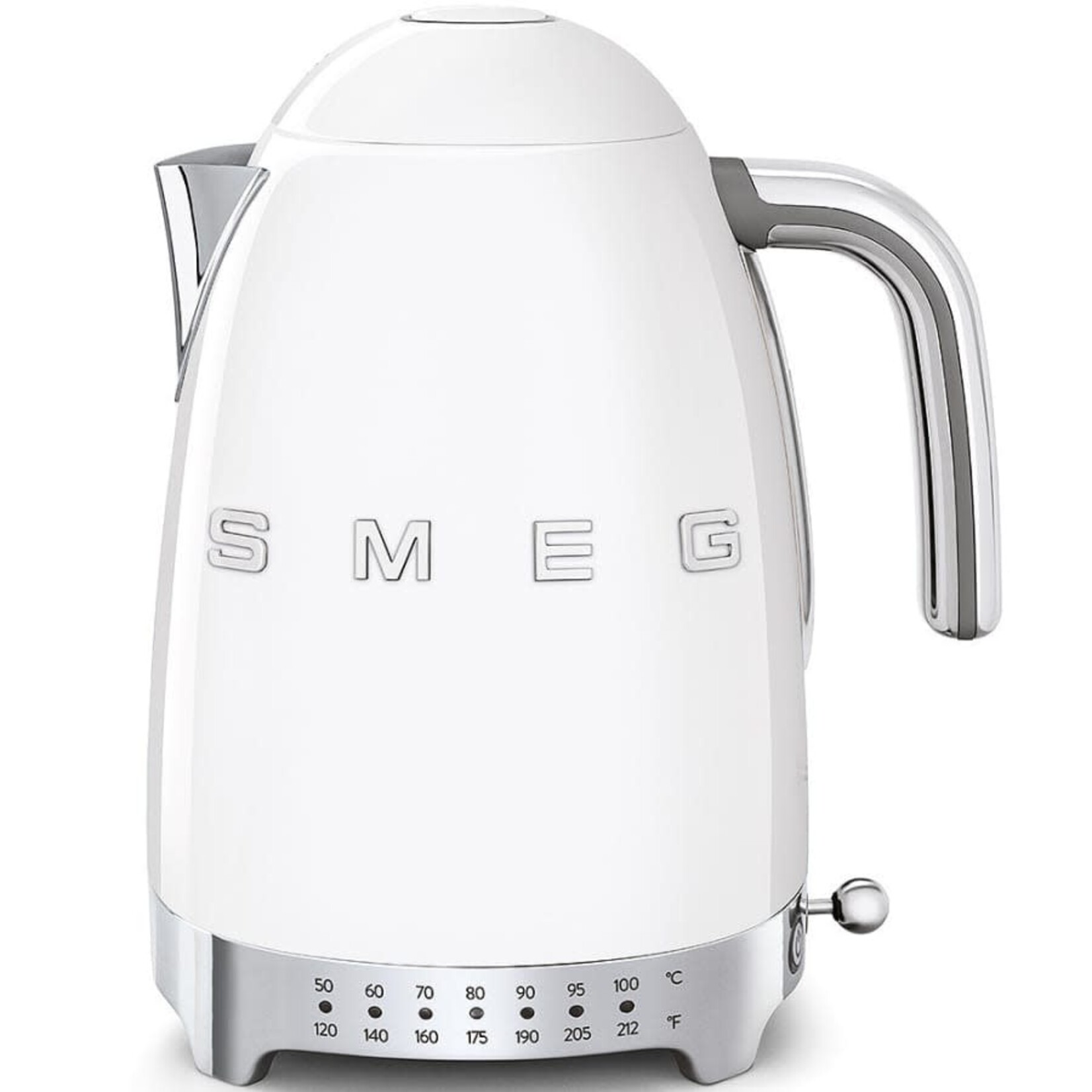 Smeg 50's Retro Style Aesthetic 7 Cup Variable Temp Kettle White | SMEG