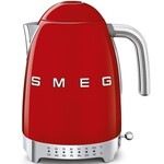 Smeg 50's Retro Style Aesthetic 7 Cup Variable Temp Kettle Red | SMEG