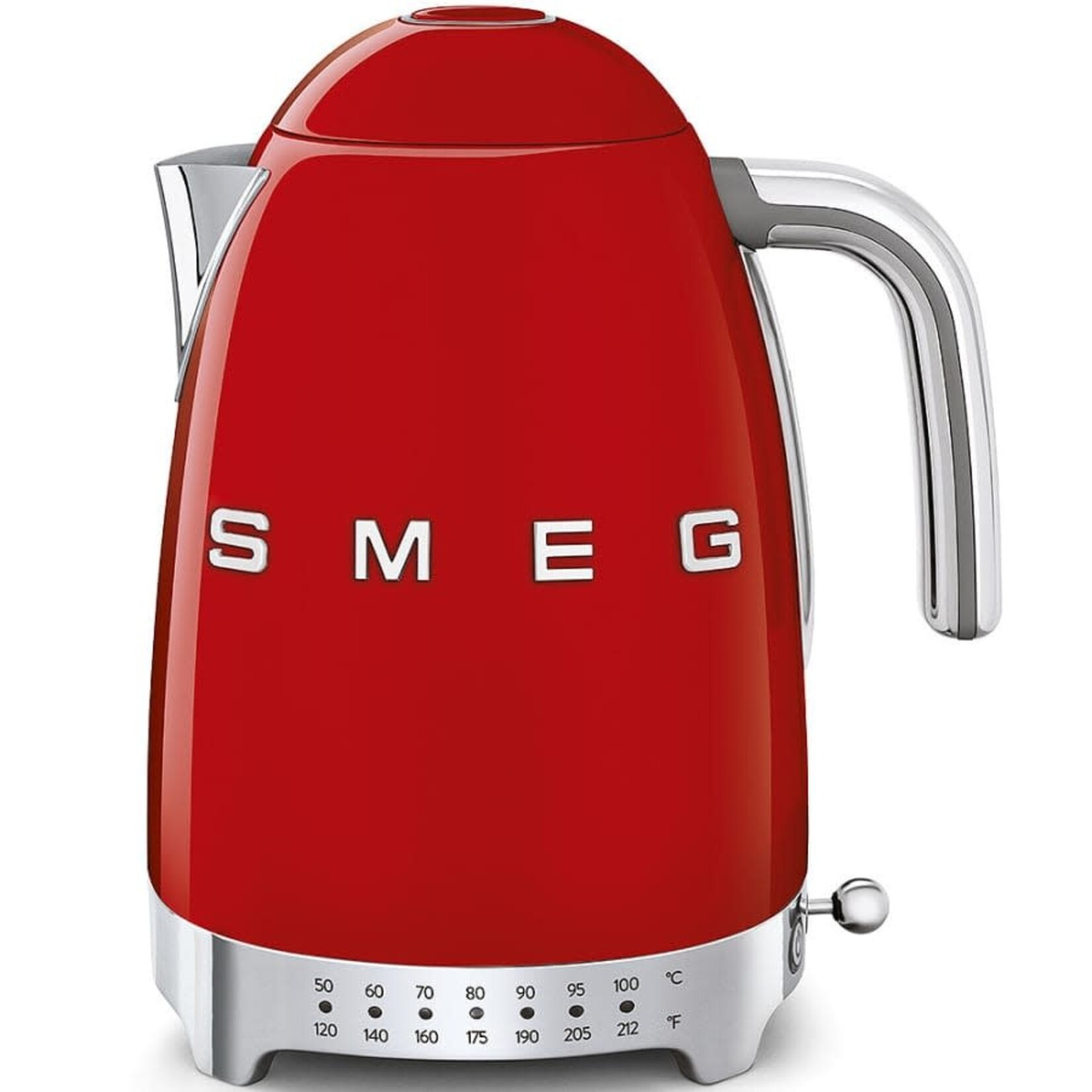 Smeg 50's Retro Style Aesthetic 7 Cup Variable Temp Kettle Red | SMEG