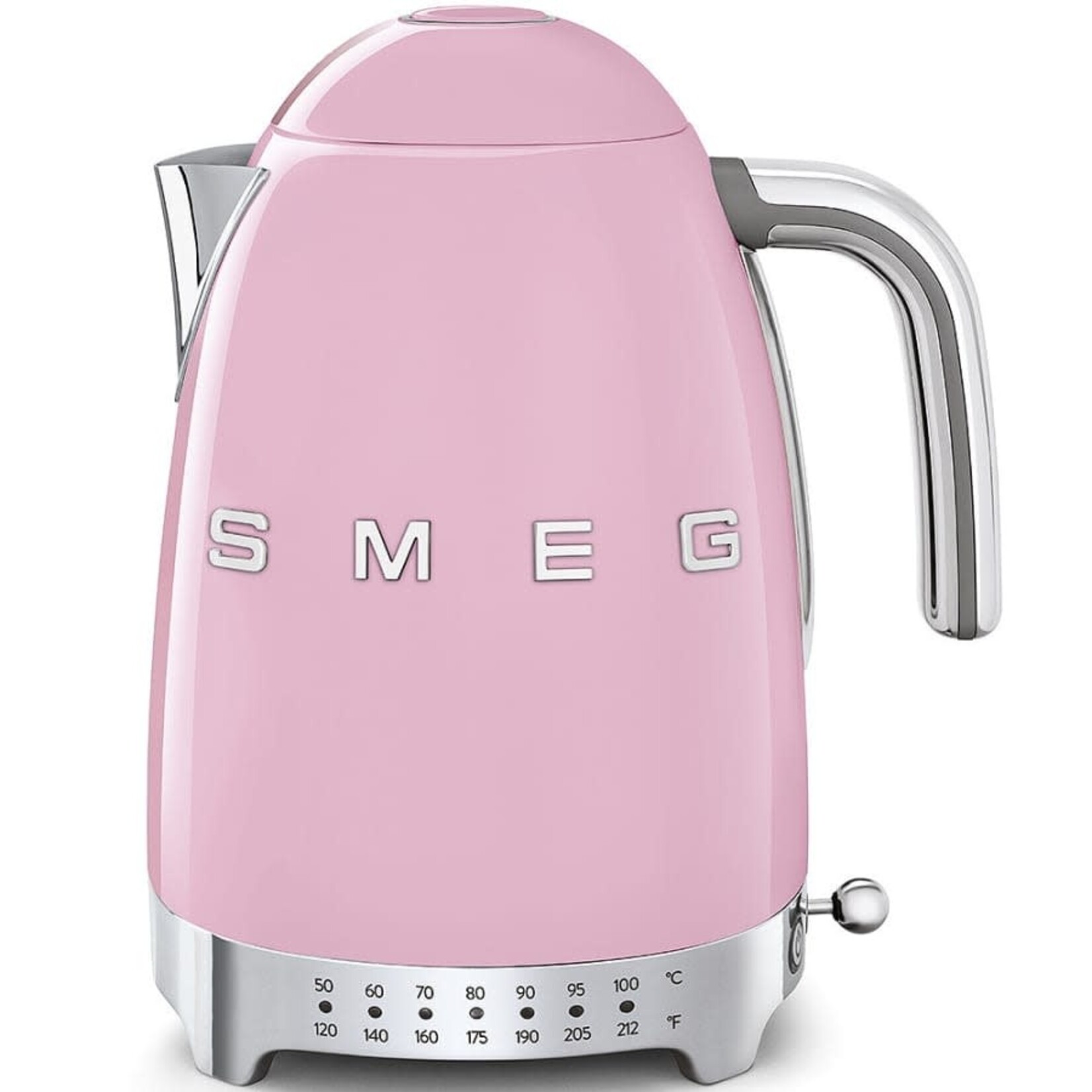 Smeg 50's Retro Style Aesthetic 7 Cup Variable Temp Kettle Pink | SMEG