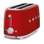 Smeg 50's Retro Style Aesthetic 4 Slice Toaster Red | SMEG
