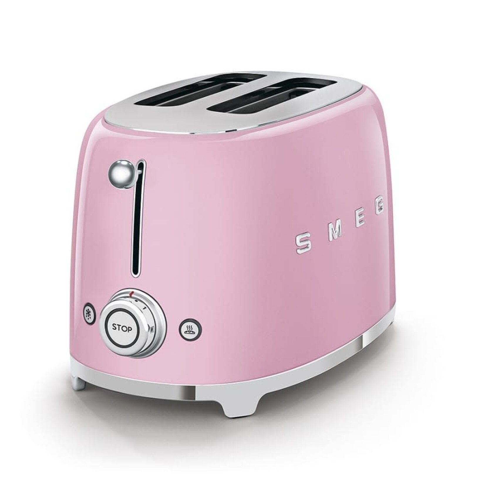 Smeg 50's Retro Style Aesthetic 2 Slice Toaster Pink | SMEG