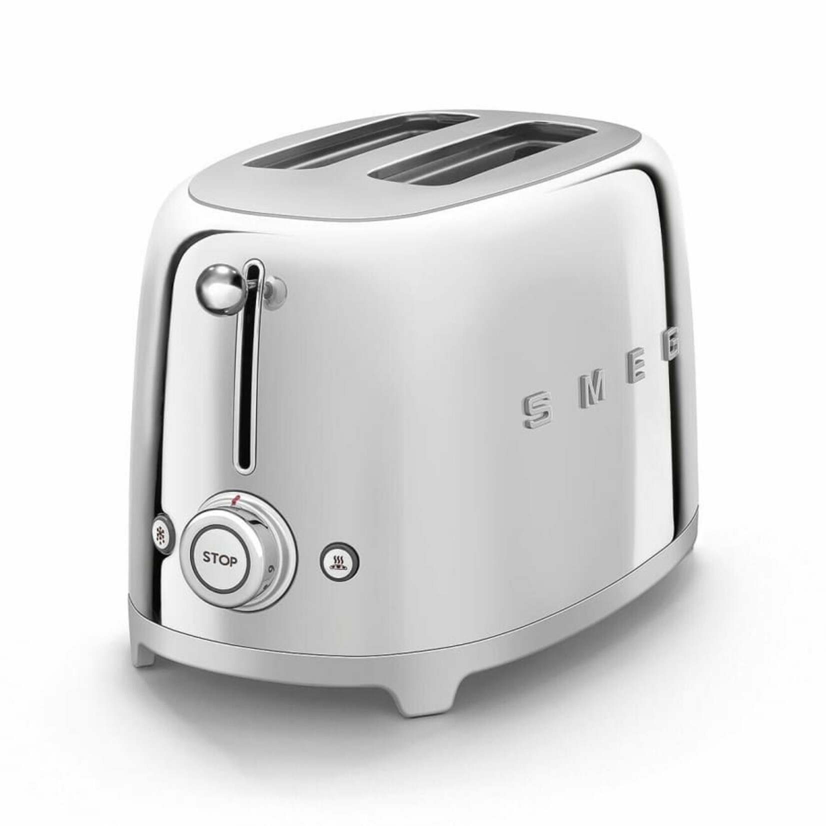 Smeg 50's Retro Style Aesthetic 2 Slice Toaster Chrome | SMEG