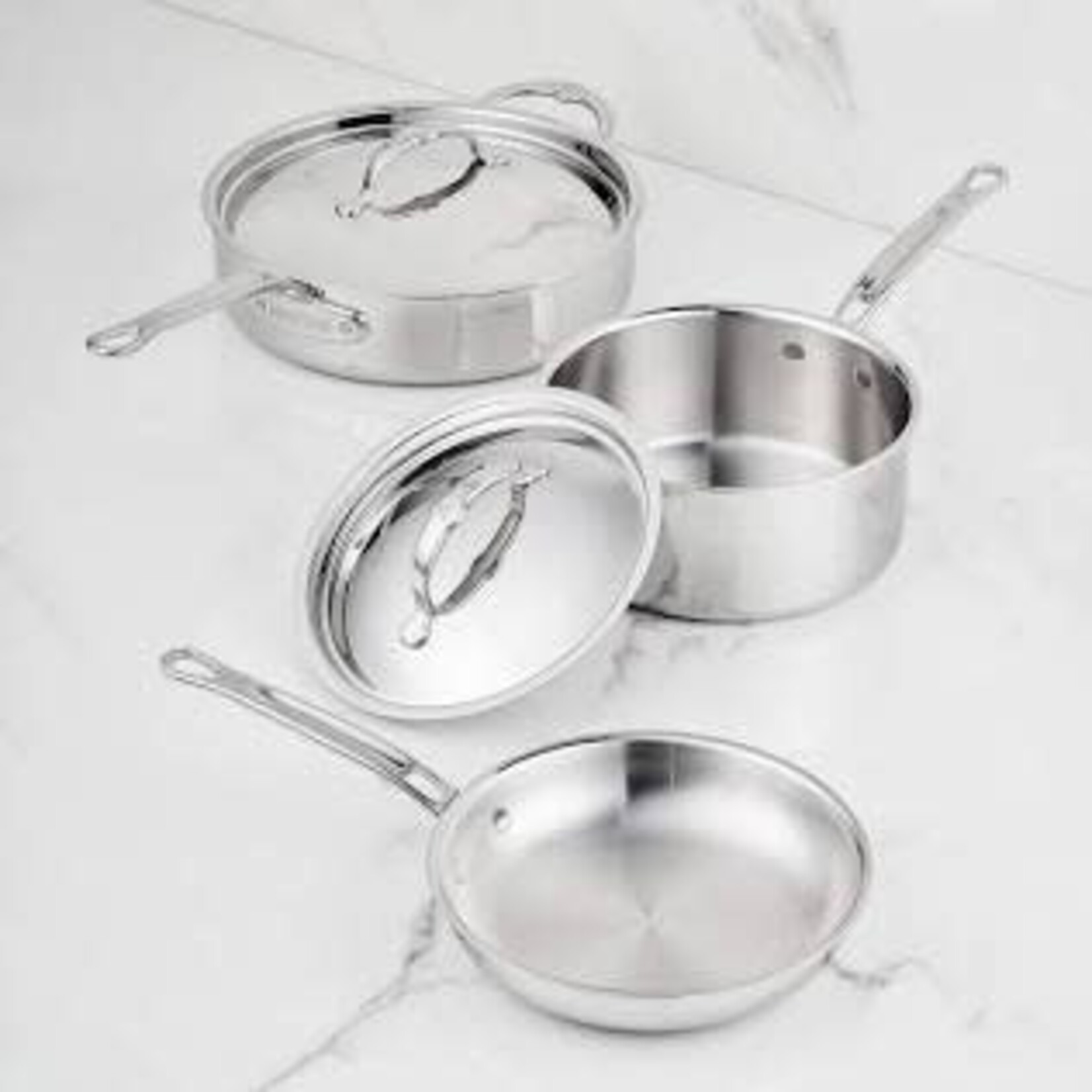 Hestan 5pc Set: includes: 11" Open Skillet, 2.0qt Covered Saucepan,  3.5qt Covered Sauté Pan - Probond Luxe | Hestan