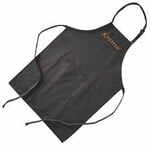 Hestan Hestan Embroidered Charcoal Grey Apron *Made in the US* 65/35 Poly/Cotton Twill  - Provisions Textiles | Hestan
