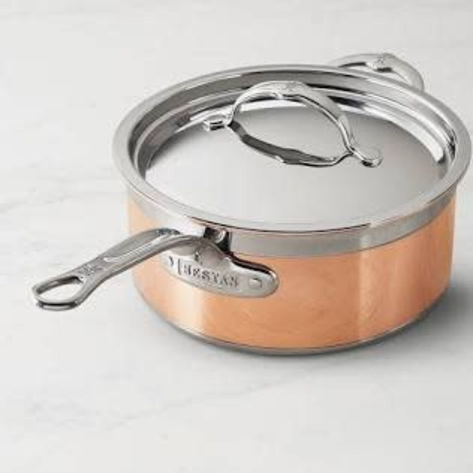 Hestan 4.0qt Covered Saucepan w/helper handle (22cm) - Copperbond | Hestan