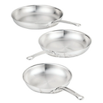 Hestan 3pc Stainless Steel Skillet Set: 8.5" Skillet, 11.0" Skillet, & 12.5" Skillet - Probond Luxe | Hestan