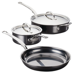 Hestan 5pc Set: includes: 11" Open Skillet, 2.0qt Covered Saucepan,  3.5qt Covered Sauté Pan - Nanobond | Hestan