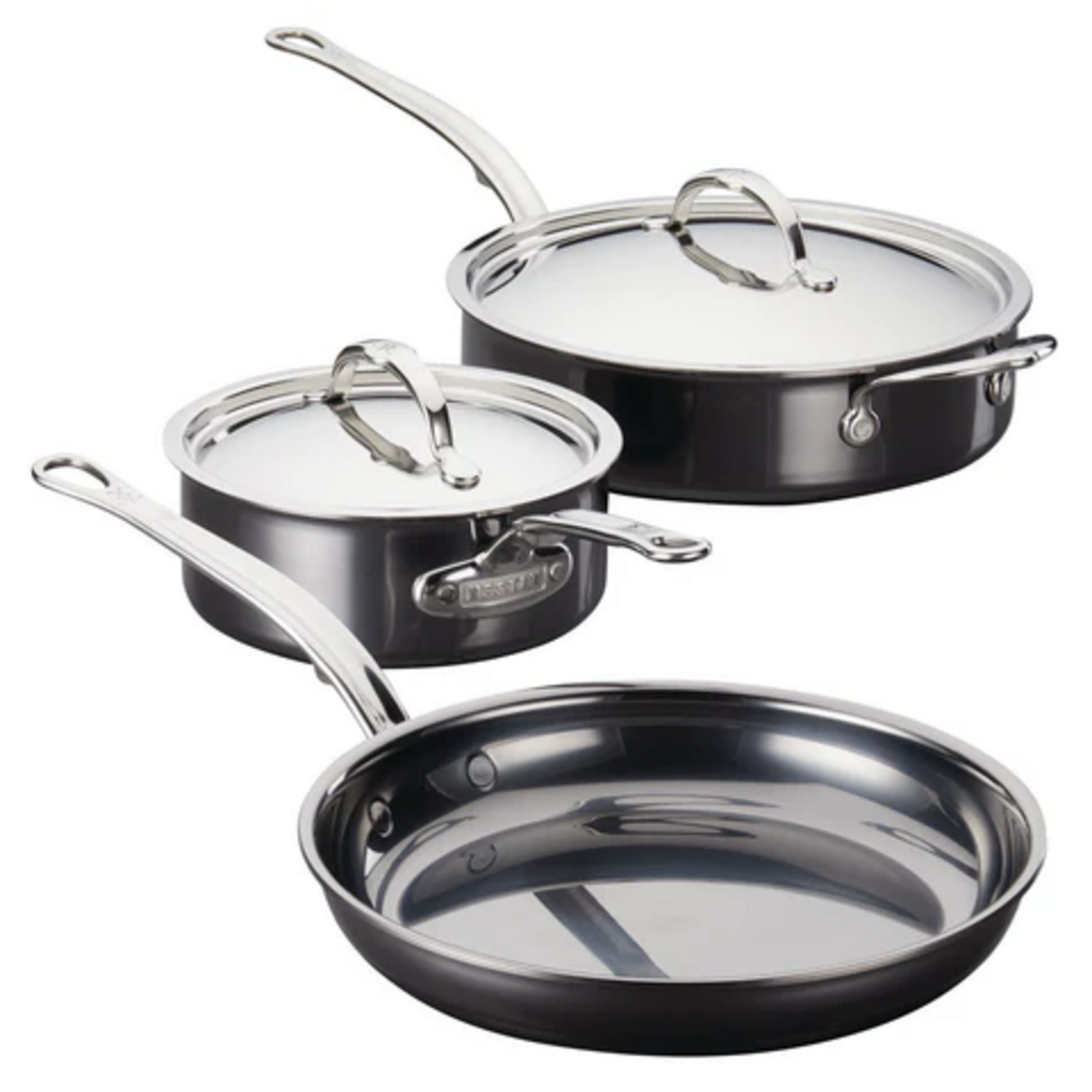 Hestan 5pc Set: includes: 11" Open Skillet, 2.0qt Covered Saucepan,  3.5qt Covered Sauté Pan - Nanobond | Hestan