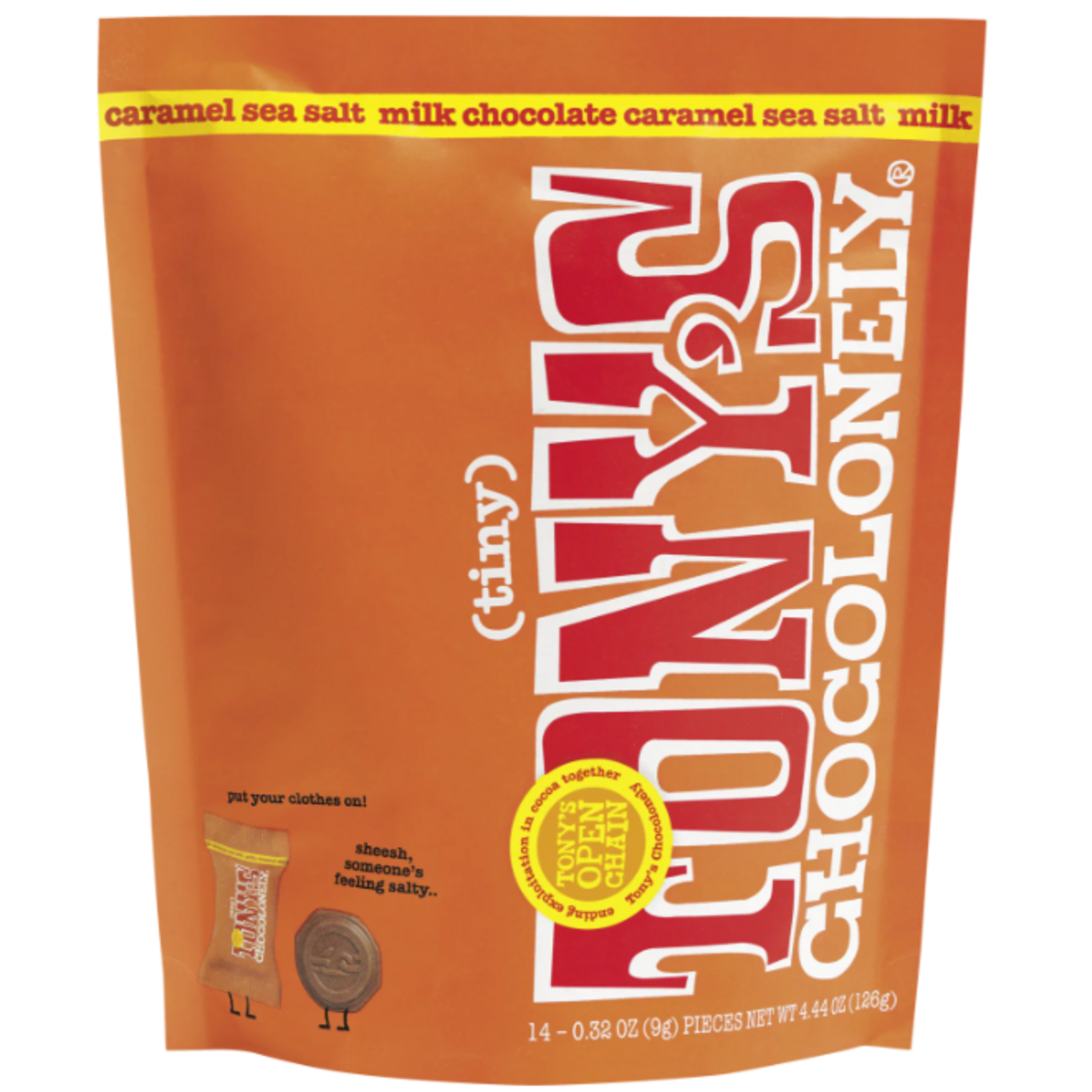 Tony's Chocolonely milk caramel sea salt Tiny Tony’s pouch | Tony's Chocolonely