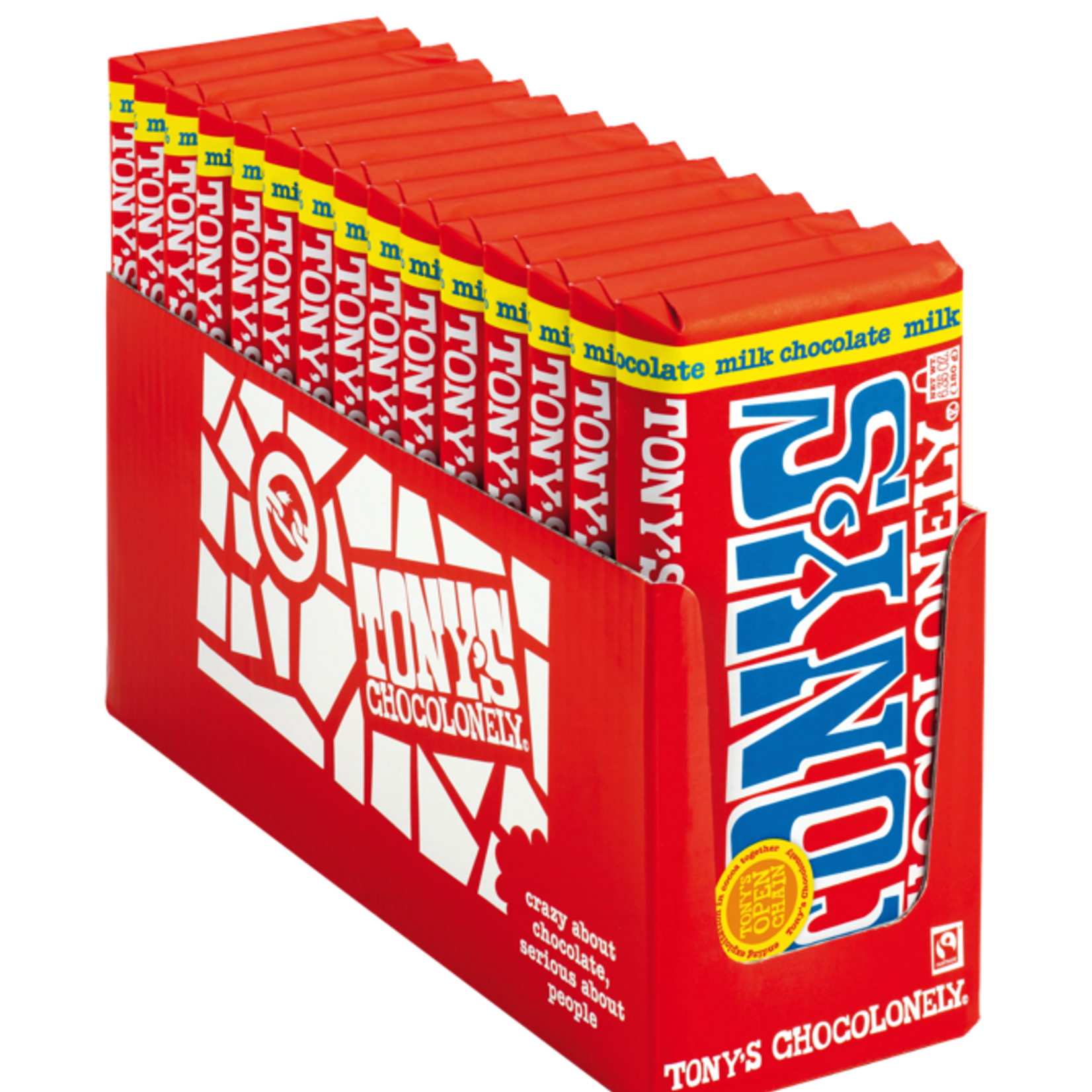 Tony's Chocolonely milk chocolate 32% - Large Bar | Tony's Chocolonely