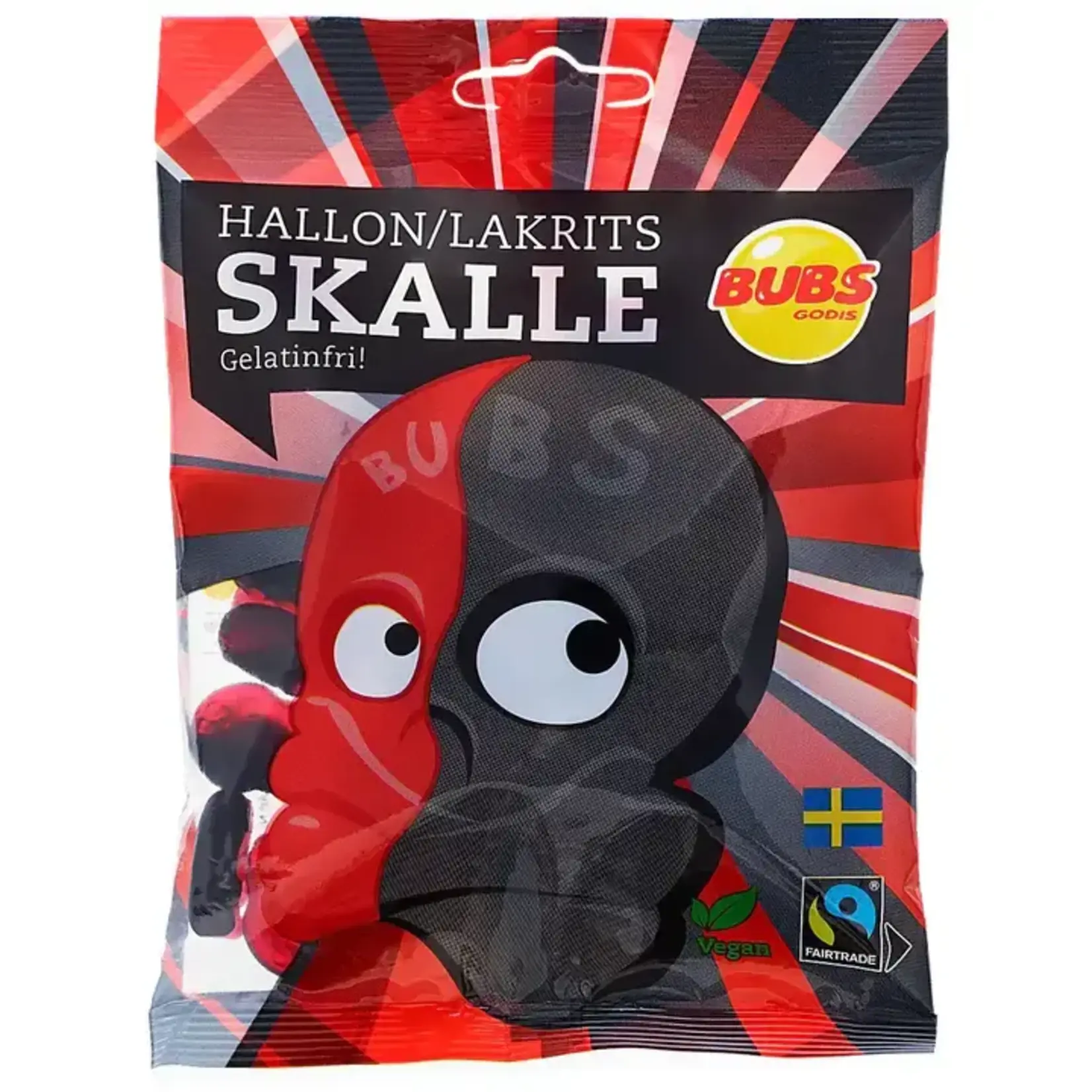 Sweetish Bubs Raspberry & Licorice Skull 90g
