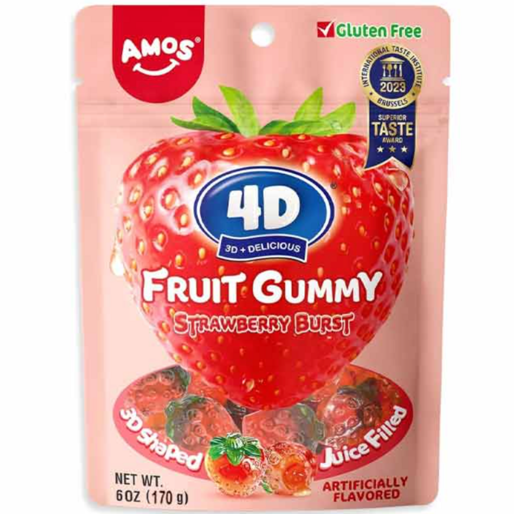 AMOS 4D GUMMY JUICY BURST STRAWBERRY