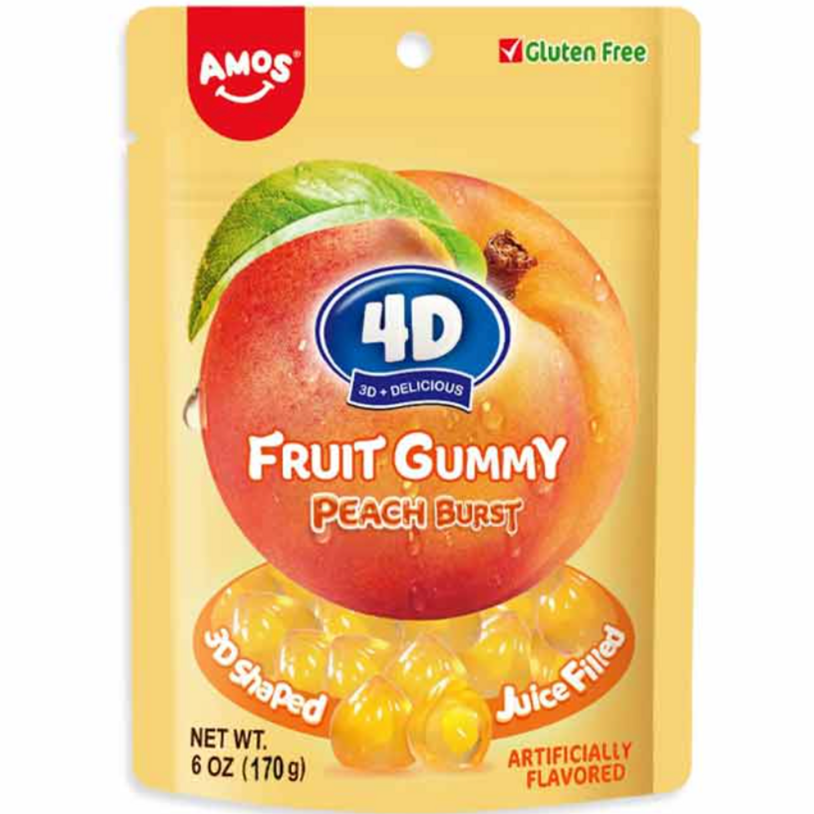 AMOS 4D GUMMY JUICY BURST PEACH