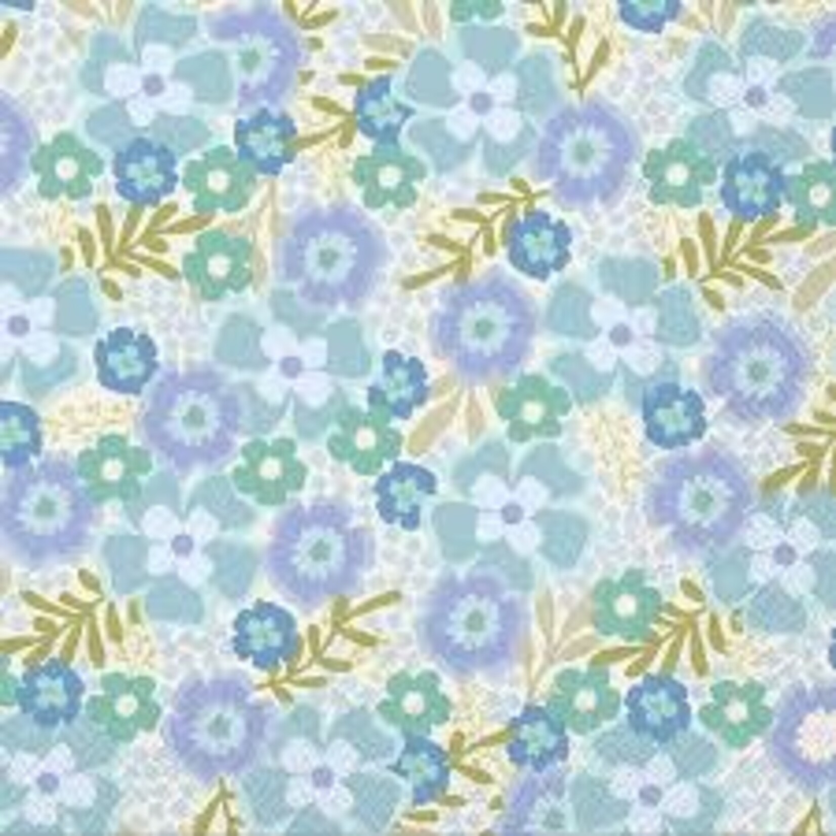 Beyond Blooms Cocktail Napkin blue