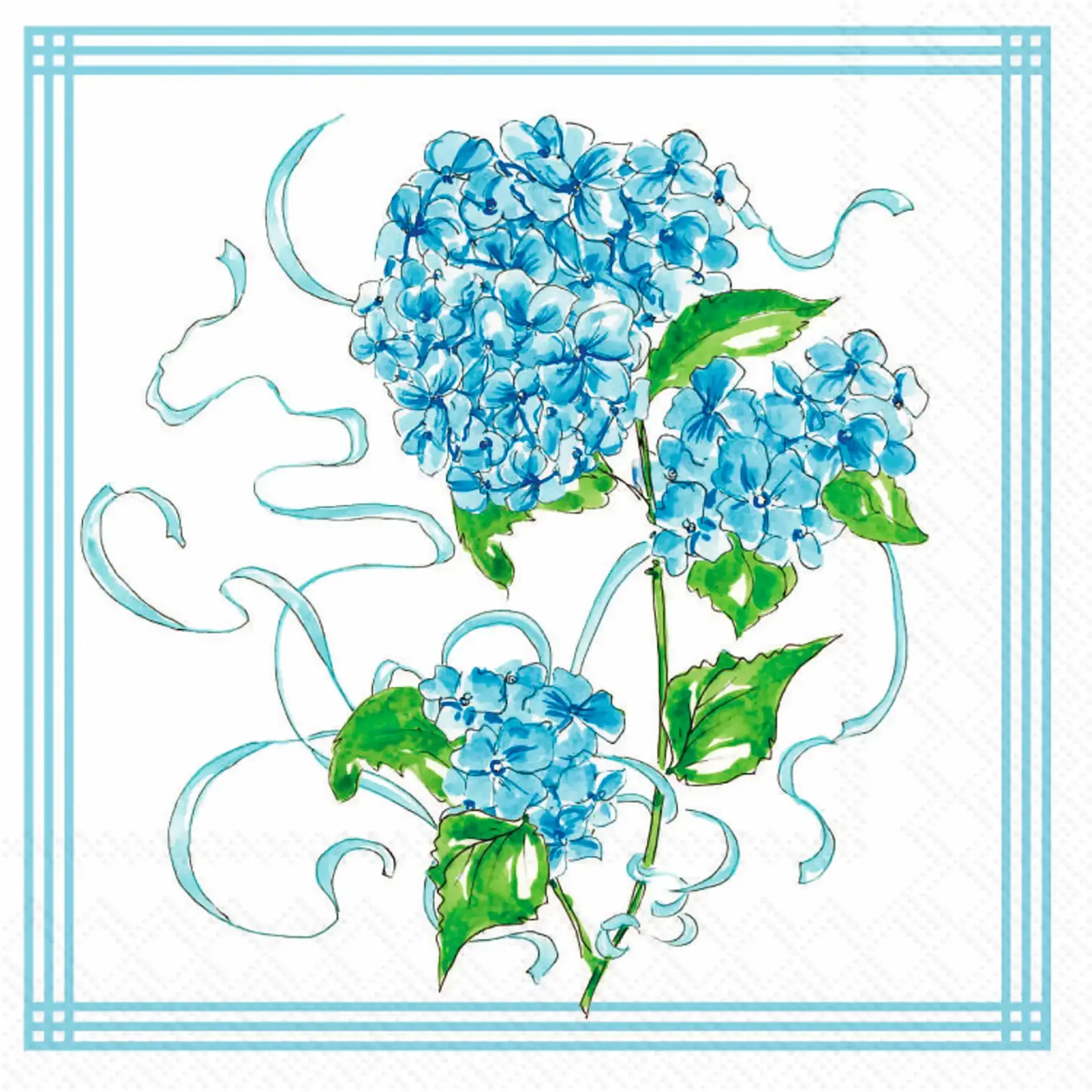 Hydrangea Allover Cocktail Napkin