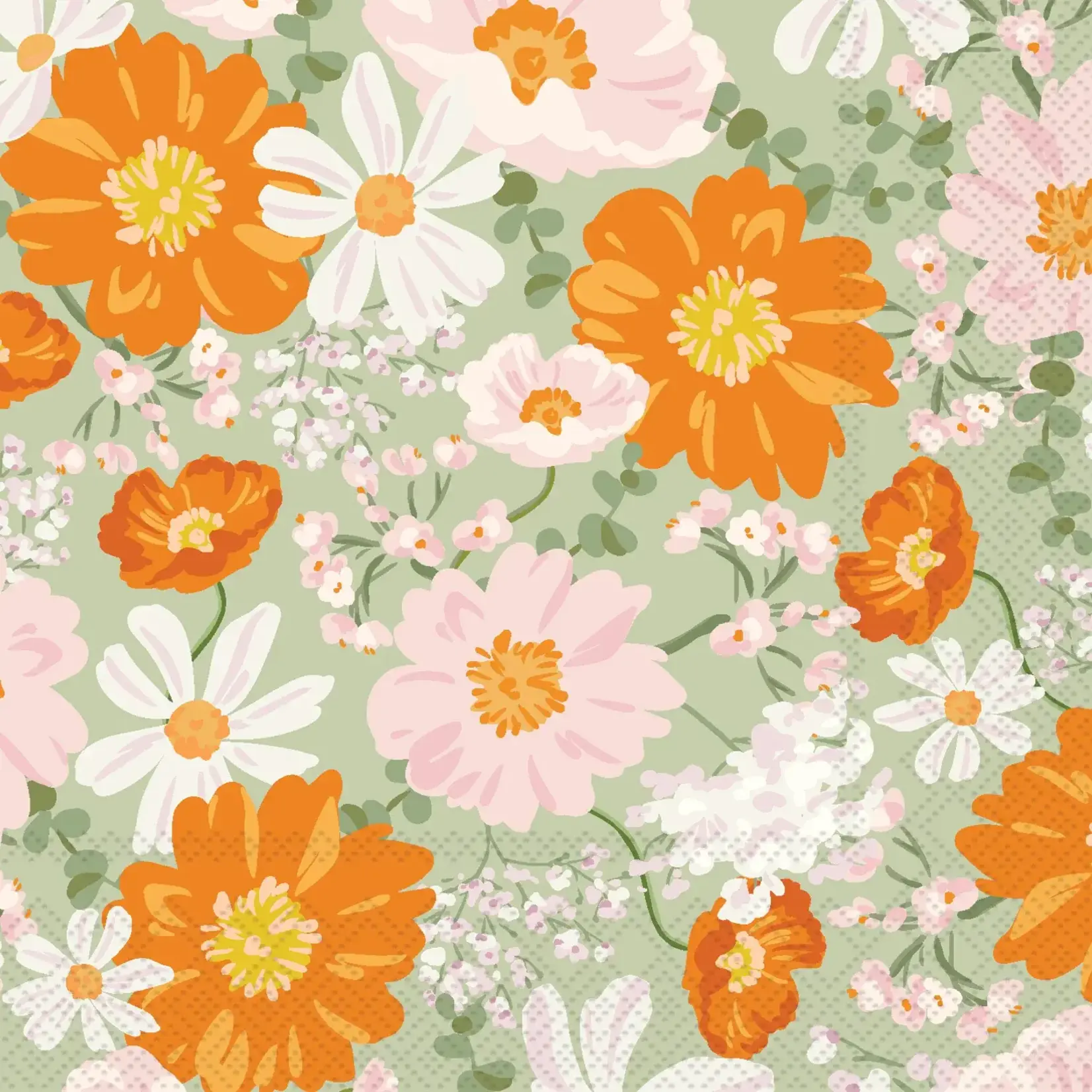 Hydrangea Allover Lunch Napkin