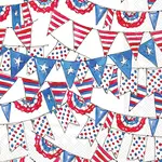 Patriotic Pennant Flag Cocktail Napkin
