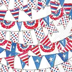 Patriotic Pennant Flag Guest Towel