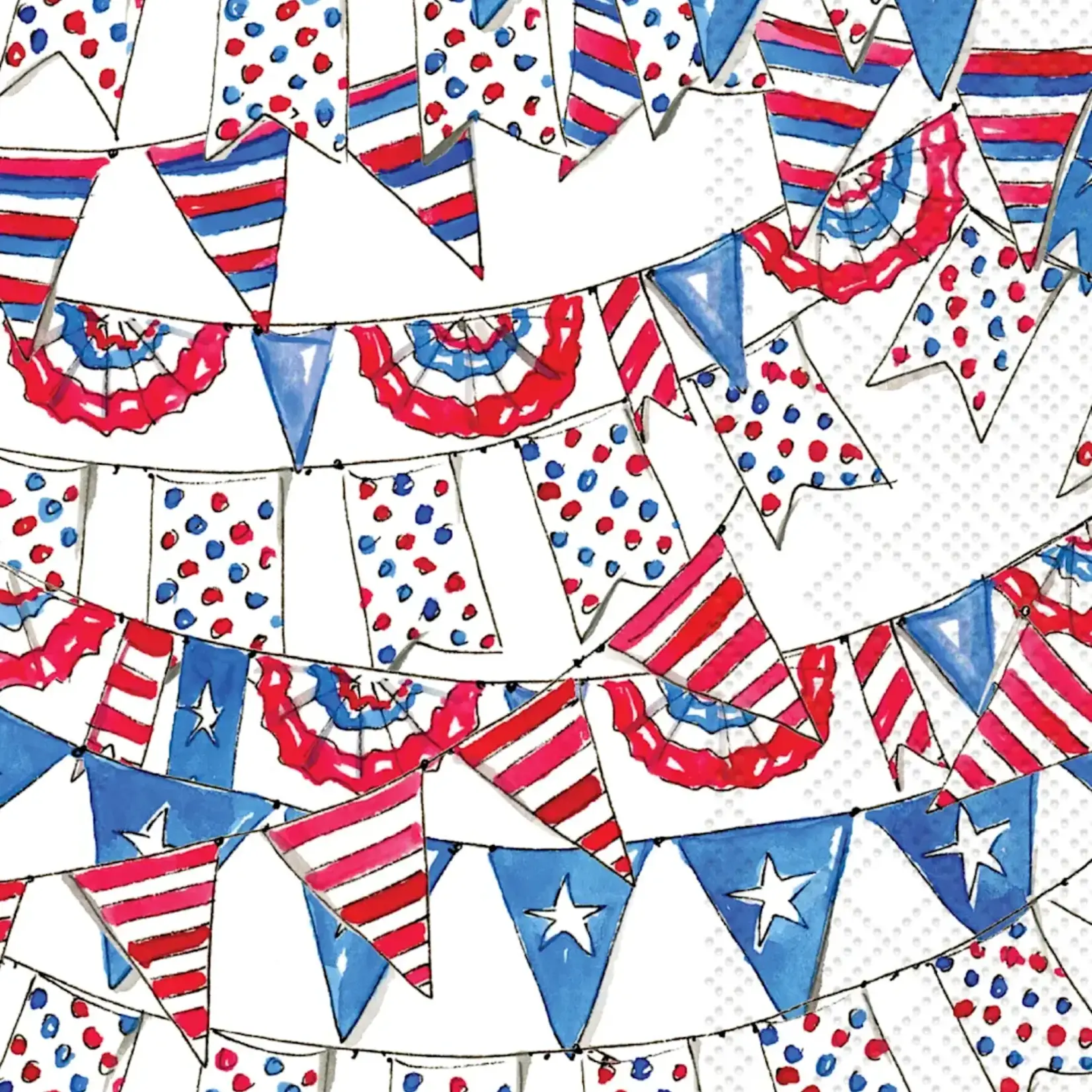Patriotic Pennant Flag Guest Towel