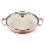 Le Creuset Signature Round Braiser Glass Lid 2.25 Qt Peache Sig Gold | Le Creuset