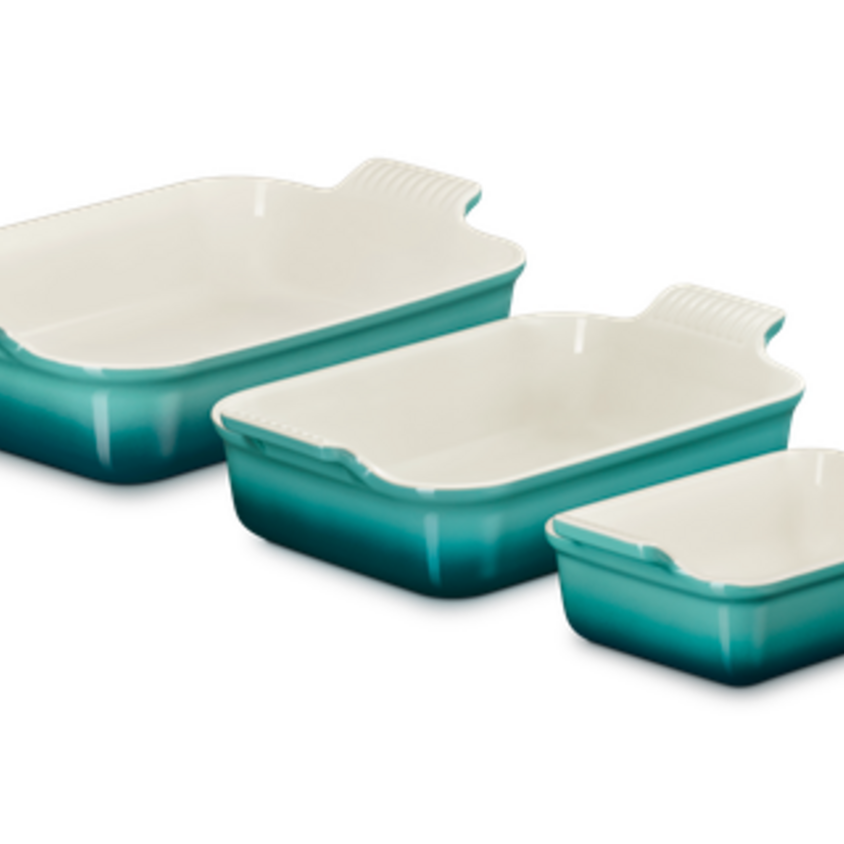 Le Creuset Heritage Set of 3 Rectangular Dishes - Riviera 1.1 qt., 2.5 qt. & 4 qt. | Le Creuset