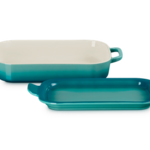 Le Creuset Rectangular Dish with Platter Lid - Riviera 14 3/4"x9"x2 1/2" (3 qt.) | Le Creuset