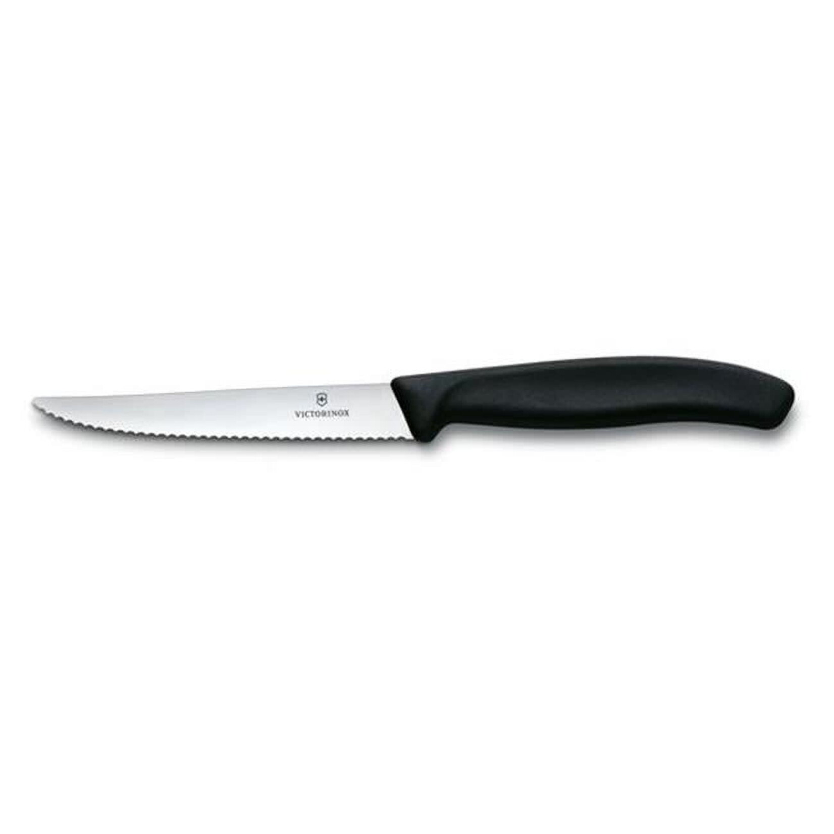 Victorinox Steak, Forged, 4_" Serrated, Spear Point Blade Black | Victorinox
