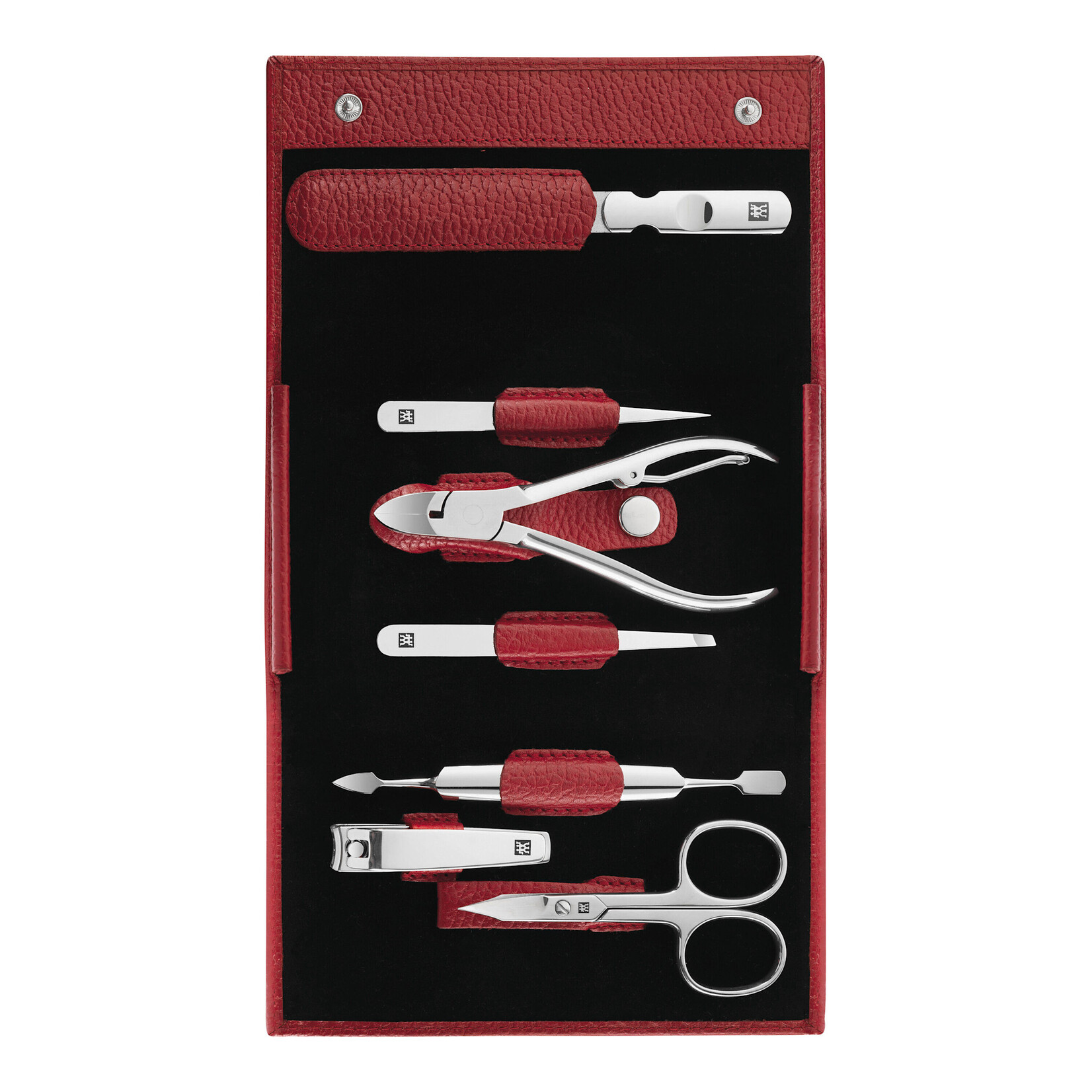 Zwilling ZWB Classic 7-pc Red Leather Case Set | ZWILLING