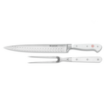 Wusthof Two Piece Carving Set, Hollow Edge - Classic White | Wusthof