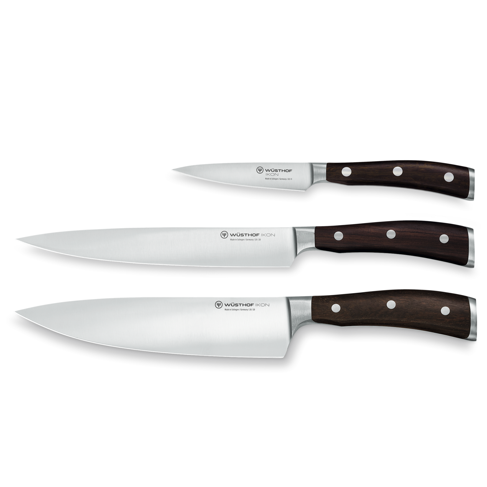 Wusthof Three Piece Knife Set - Ikon Blackwood | Wusthof