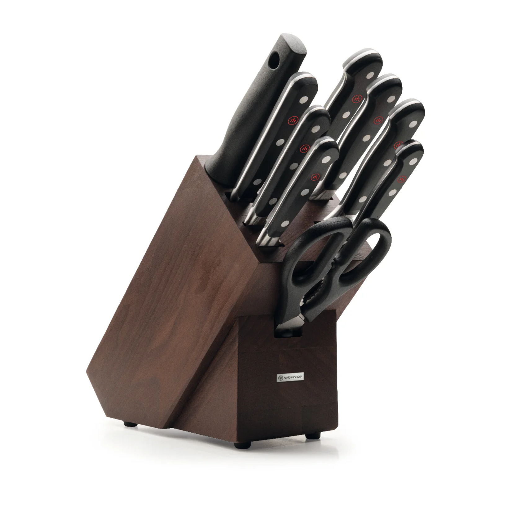 Wusthof Ten Piece Block Set, Black Ash Wood - Classic | Wusthof