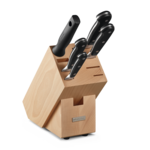 Wusthof Six Piece Block Set, Black Ash Wood - Classic | Wusthof