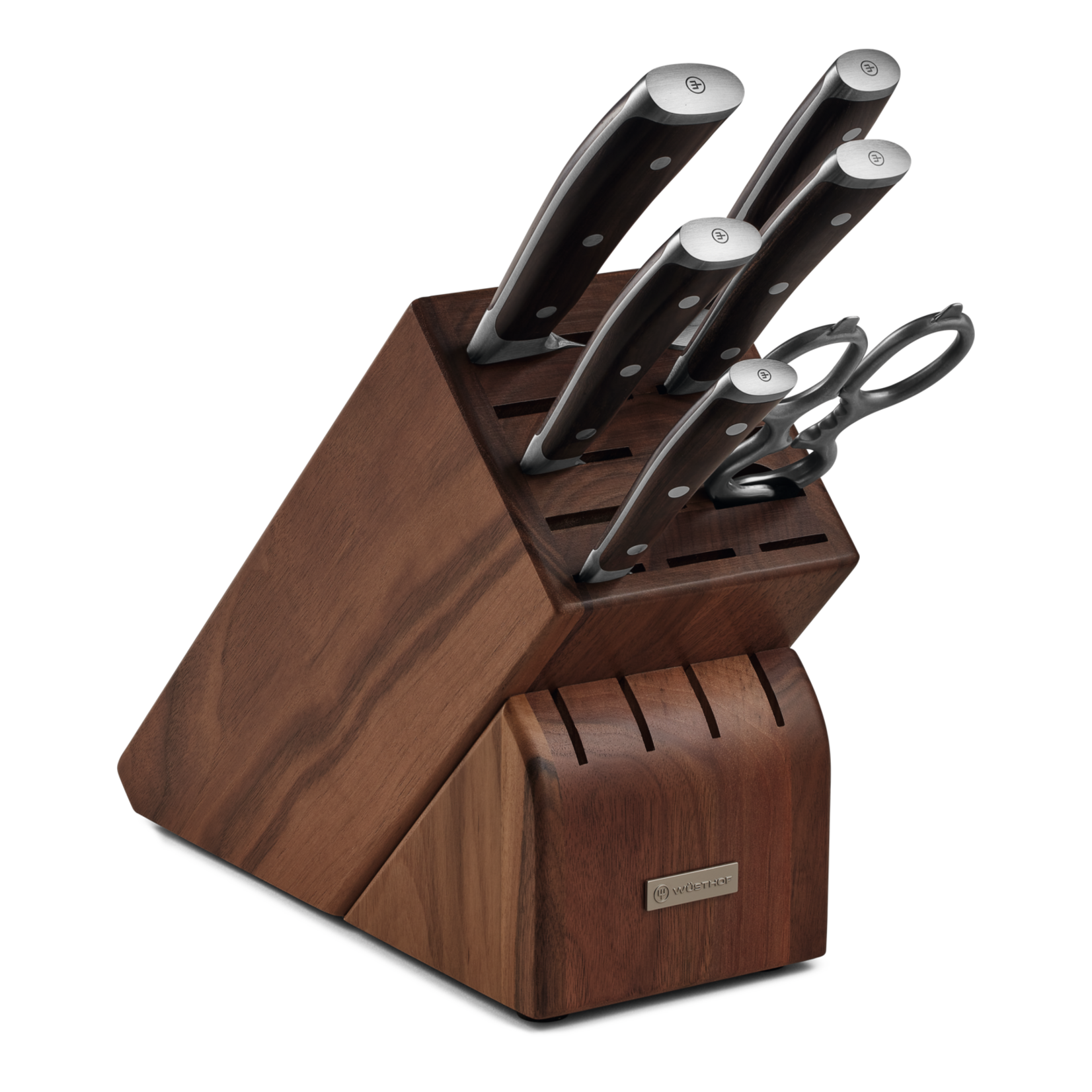 Wusthof Seven Piece Block Set, Walnut - Ikon Blackwood | Wusthof