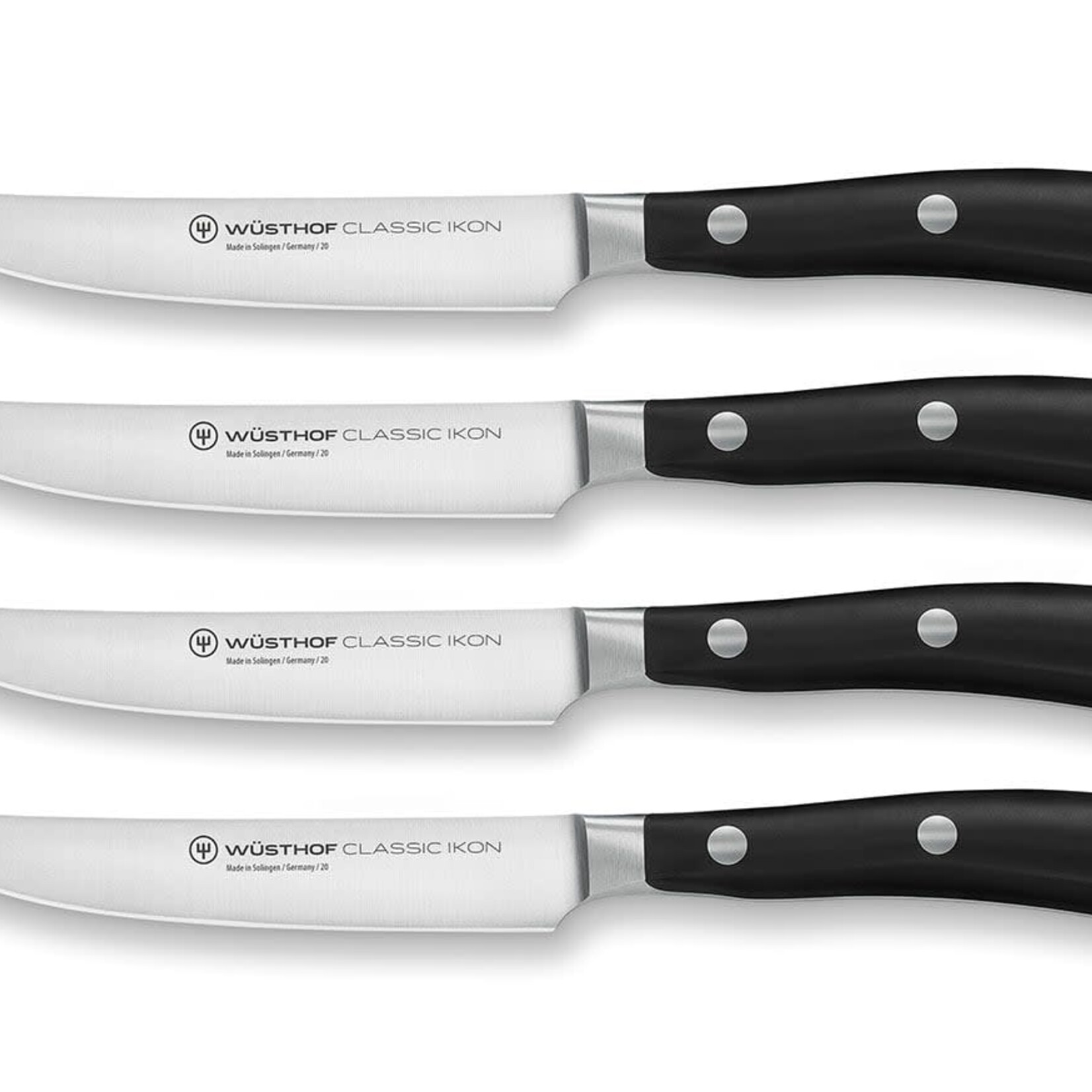 Wusthof Four Piece Steak Knife Set in Black Chest - Classic Ikon | Wusthof