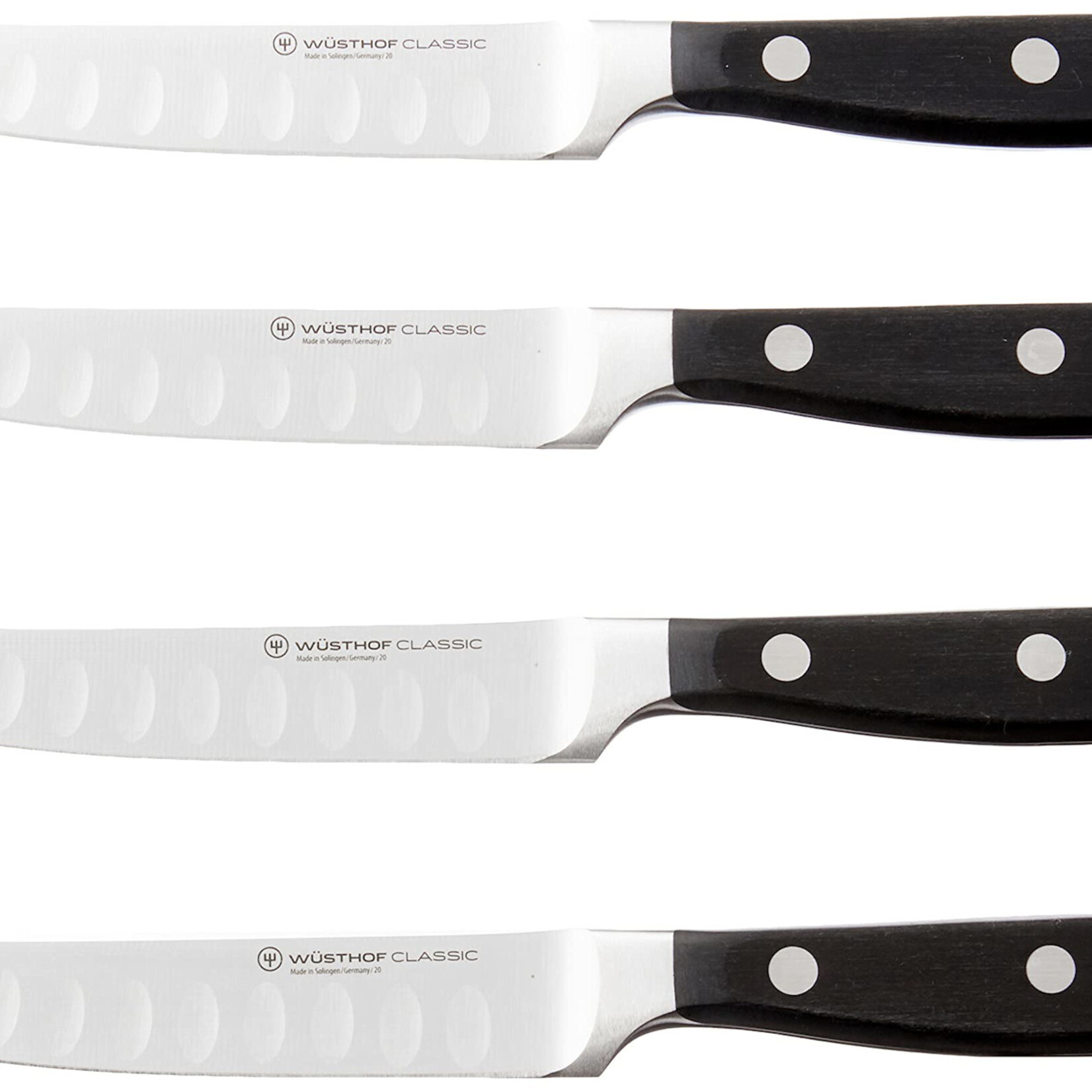 Wusthof Four Piece Steak Knife Set, Hollow Edge - Classic | Wusthof